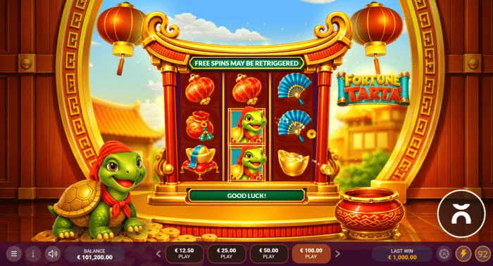 Fortune Tarta - çarklar ve kaplumbağa ile oyun ekranı